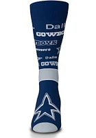 Dallas Cowboys End to End Big Logo Mens Dress Socks