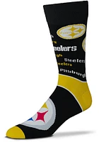 Pittsburgh Steelers End to End Big Logo Mens Dress Socks