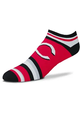 Cincinnati Reds Lotta Stripe Mens No Show Socks