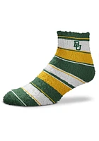 Baylor Bears Skip Stripe Womens Quarter Socks