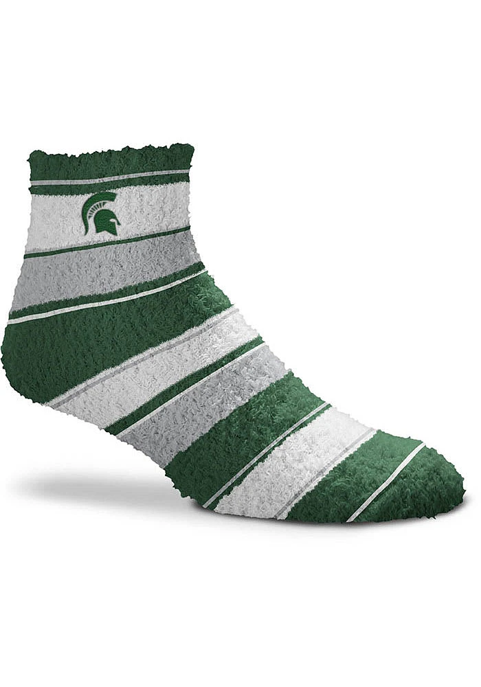 Michigan State Spartans Skip Stripe Womens Quarter Socks