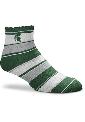 Michigan State Spartans Skip Stripe Womens Quarter Socks
