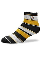 Pittsburgh Steelers Skip Stripe Womens Quarter Socks