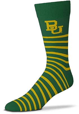 Baylor Bears Thin Stripes Mens Dress Socks