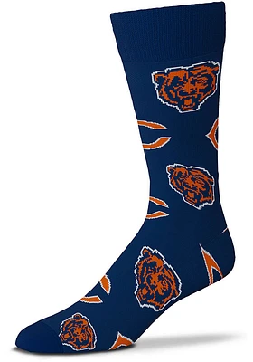 Chicago Bears All Over Logo Mens Dress Socks