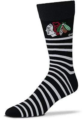 Chicago Blackhawks Thin Stripes Mens Dress Socks