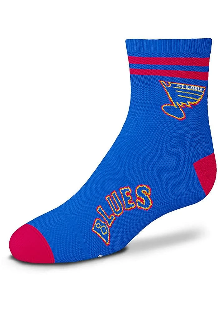 St Louis Blues Two Stripe Baby Quarter Socks