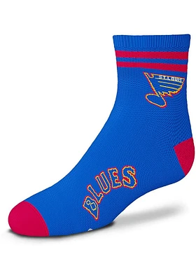 St Louis Blues Two Stripe Baby Quarter Socks