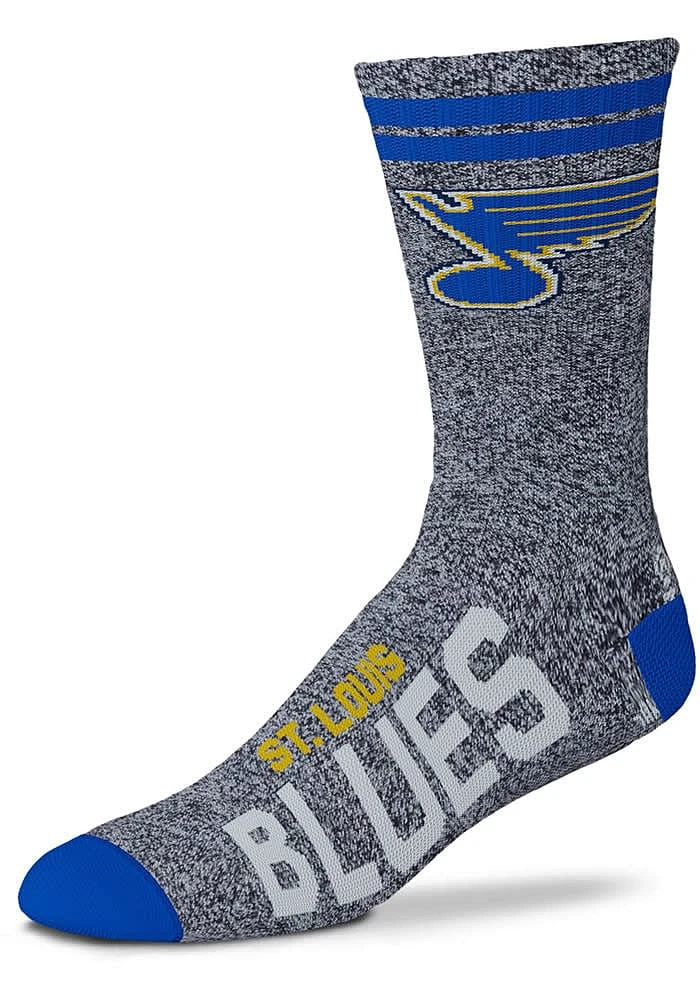 St Louis Blues Two Stripe Marbled Mens Quarter Socks