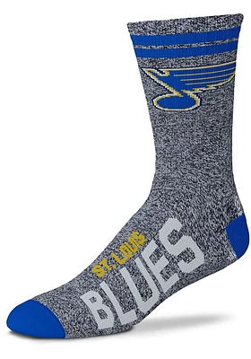 St Louis Blues Two Stripe Marbled Mens Quarter Socks