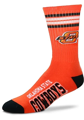 Oklahoma State Cowboys 4 Stripe Deuce Mens Crew Socks
