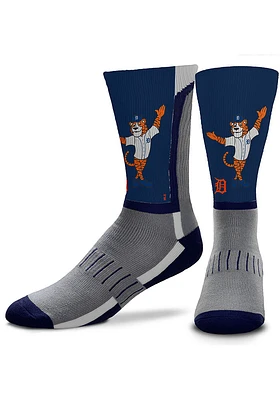 Detroit Tigers Navy Blue Mascot Snoop Youth Crew Socks