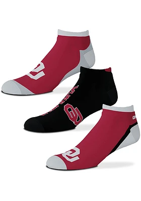 Oklahoma Sooners Flash Mens No Show Socks