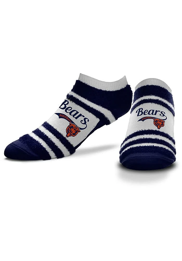 Chicago Bears DST Block Stripe Womens No Show Socks