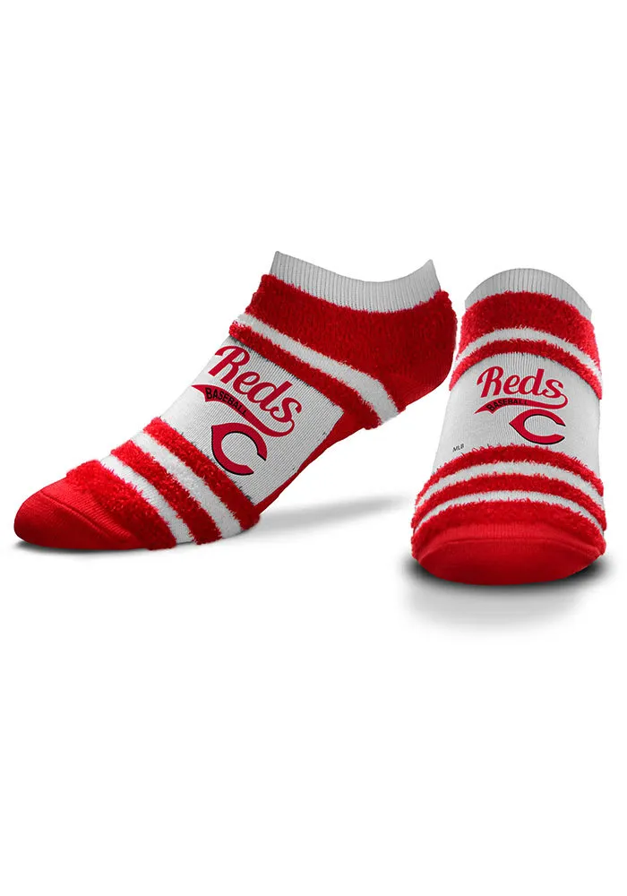 Cincinnati Reds DST Block Stripe Womens No Show Socks