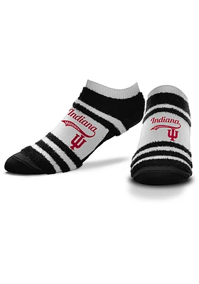 Indiana Hoosiers DST Block Stripe Womens No Show Socks