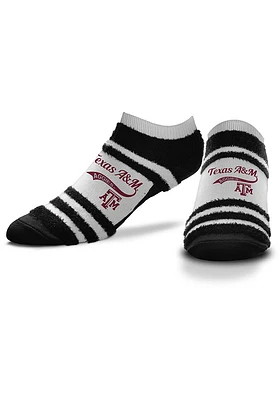 Texas A&M Aggies DST Block Stripe Womens No Show Socks