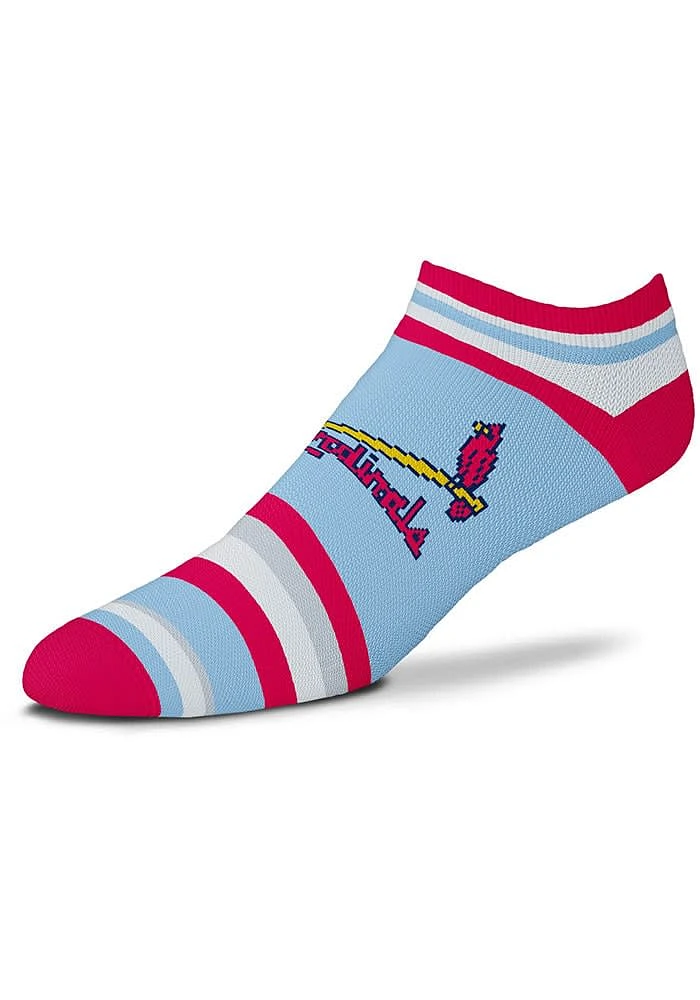 St Louis Cardinals Stripe Lotta Mens No Show Socks