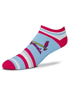St Louis Cardinals Stripe Lotta Mens No Show Socks