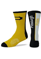 Pittsburgh Pirates Black Bar Stripe Youth Crew Socks