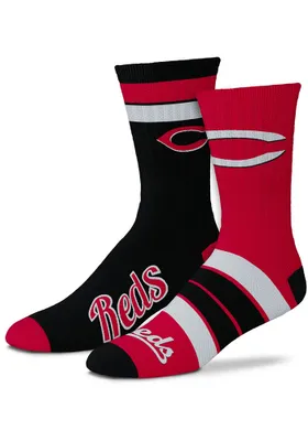 Cincinnati Reds Duo 2 Pack Mens Crew Socks