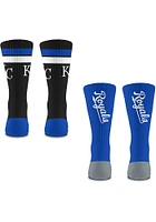 Kansas City Royals Duo 2 Pack Mens Crew Socks
