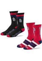 St Louis Cardinals Duo 2 Pack Mens Crew Socks