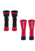 St Louis Cardinals Duo 2 Pack Mens Crew Socks