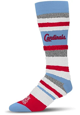 St Louis Cardinals Mountain Stripe Sleep Soft Womens Quarter Socks
