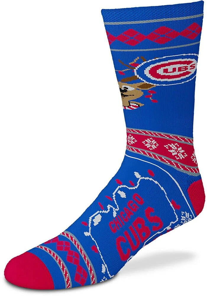 Chicago Cubs Sweater Stripe Mens Crew Socks