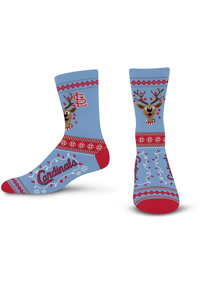 St Louis Cardinals Sweater Stripe Mens Crew Socks