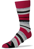 Arkansas Razorbacks Mountain Stripe Sleep Soft Womens Quarter Socks