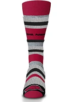 Arkansas Razorbacks Mountain Stripe Sleep Soft Womens Quarter Socks