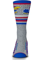 Kansas Jayhawks 5 Star Marbled Mens Crew Socks