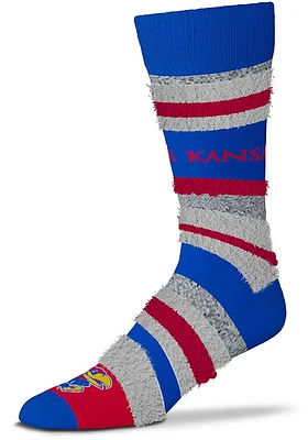 Kansas Jayhawks Mountain Stripe Sleep Soft Womens Quarter Socks