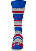 Kansas Jayhawks Mountain Stripe Sleep Soft Womens Quarter Socks