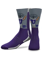 K-State Wildcats Mascot Snoop Mens Crew Socks