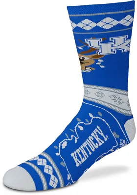 Kentucky Wildcats Sweater Stripe Mens Crew Socks