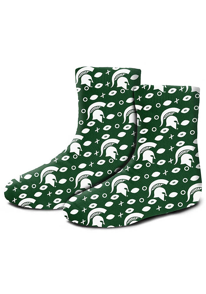 Michigan State Spartans Playboard Baby Quarter Socks