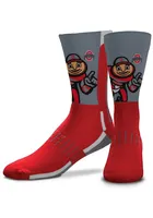 Ohio State Buckeyes Red Mascot Snoop Youth Crew Socks