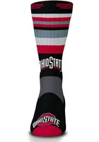 Ohio State Buckeyes Sweater Stripe Mens Crew Socks