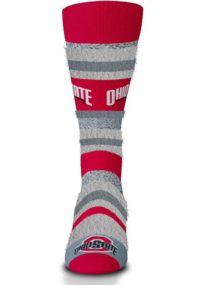 Ohio State Buckeyes Mountain Stripe Sleep Soft Womens Quarter Socks