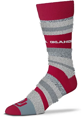 Oklahoma Sooners Mountain Stripe Sleep Soft Womens Quarter Socks