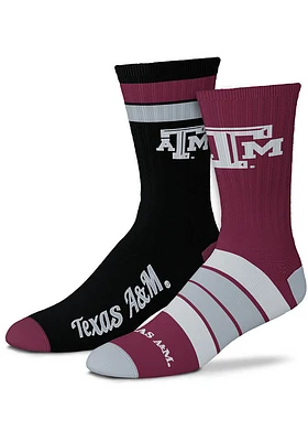 Texas A&M Aggies Duo 2 Pack Mens Crew Socks