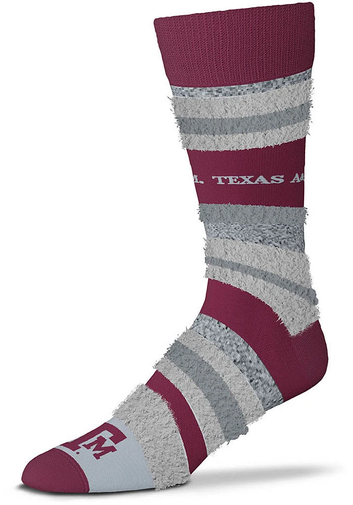 Texas A&M Aggies Mountain Stripe Sleep Soft Womens Quarter Socks