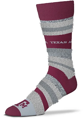 Texas A&M Aggies Mountain Stripe Sleep Soft Womens Quarter Socks