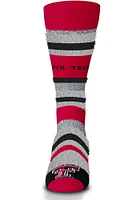 Texas Tech Red Raiders Mountain Stripe Sleep Soft Womens Quarter Socks