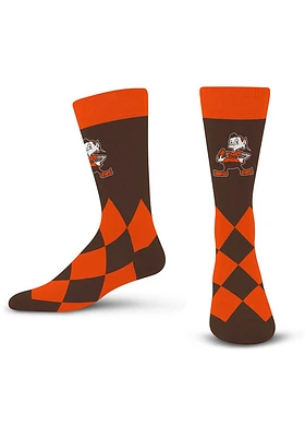Cleveland Browns Big Diamond Mens Dress Socks