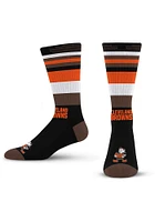Cleveland Browns Black Rave Mens Crew Socks