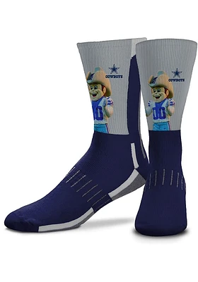 Dallas Cowboys Navy Blue Mascot Snoop Youth Crew Socks